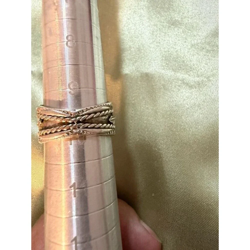 Vintage Navajo Harrison Betty Begaye Sterling Silver Turquoise Ring Sz 10 Signed